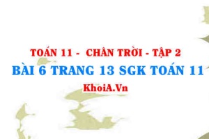 Bài 6 trang 13 Toán 11 Tập 2 Chân trời sáng tạo